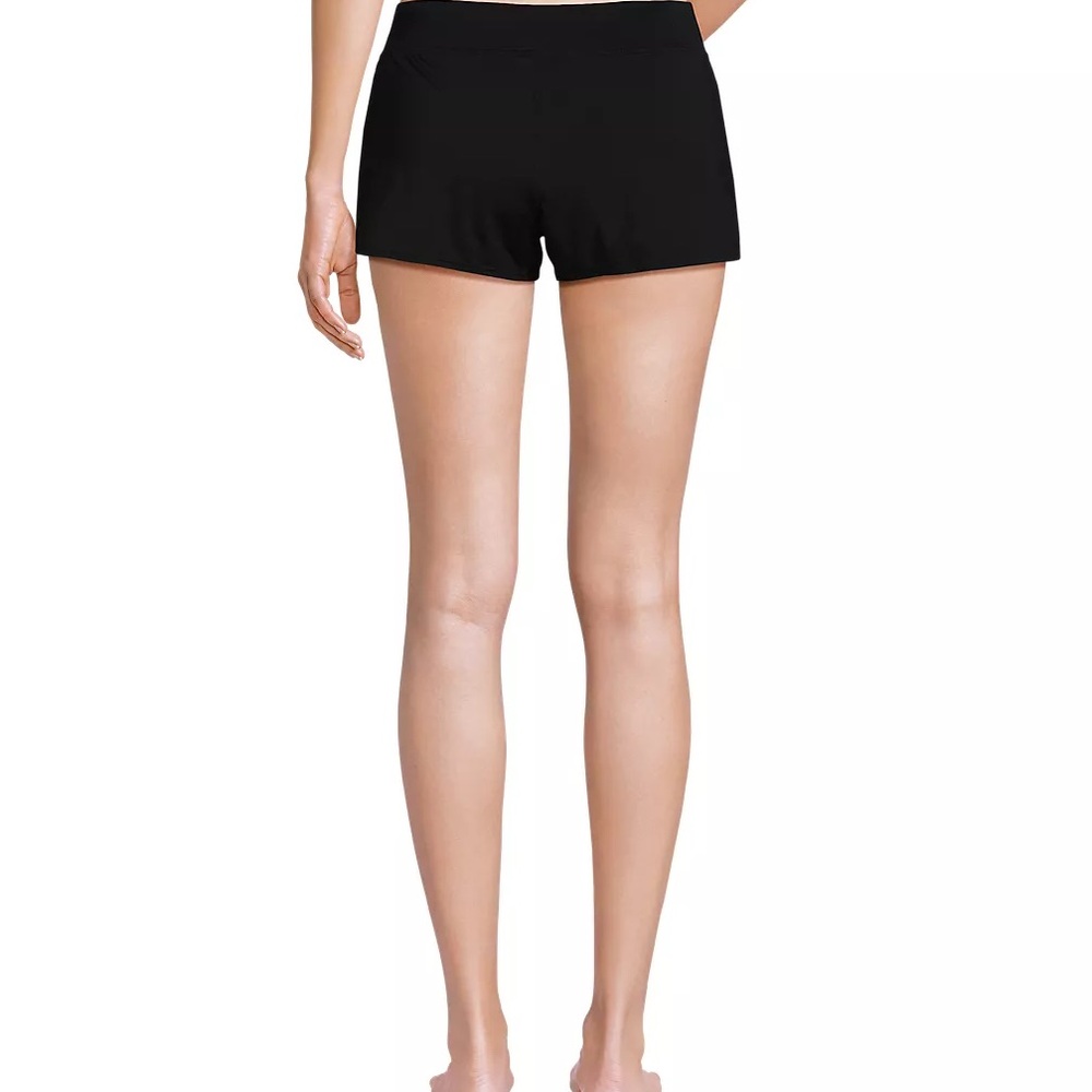 NWT Lands End Women's Smoothing Control Curvy 3 Inch Swim Short Black Size 14 - Picture 2 of 7
